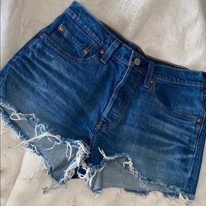 LEVI’S 501 HIGH WAIST DENIM SHORTS